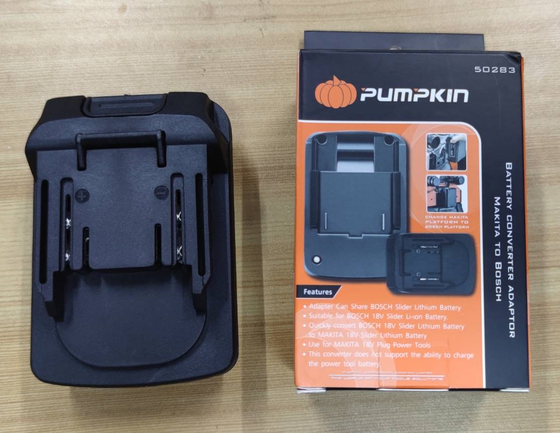 อแดปเตอร์แปลงแบตBOSCH มาใช้กับเครื่องPUMPKIN เท่านั้น #50283