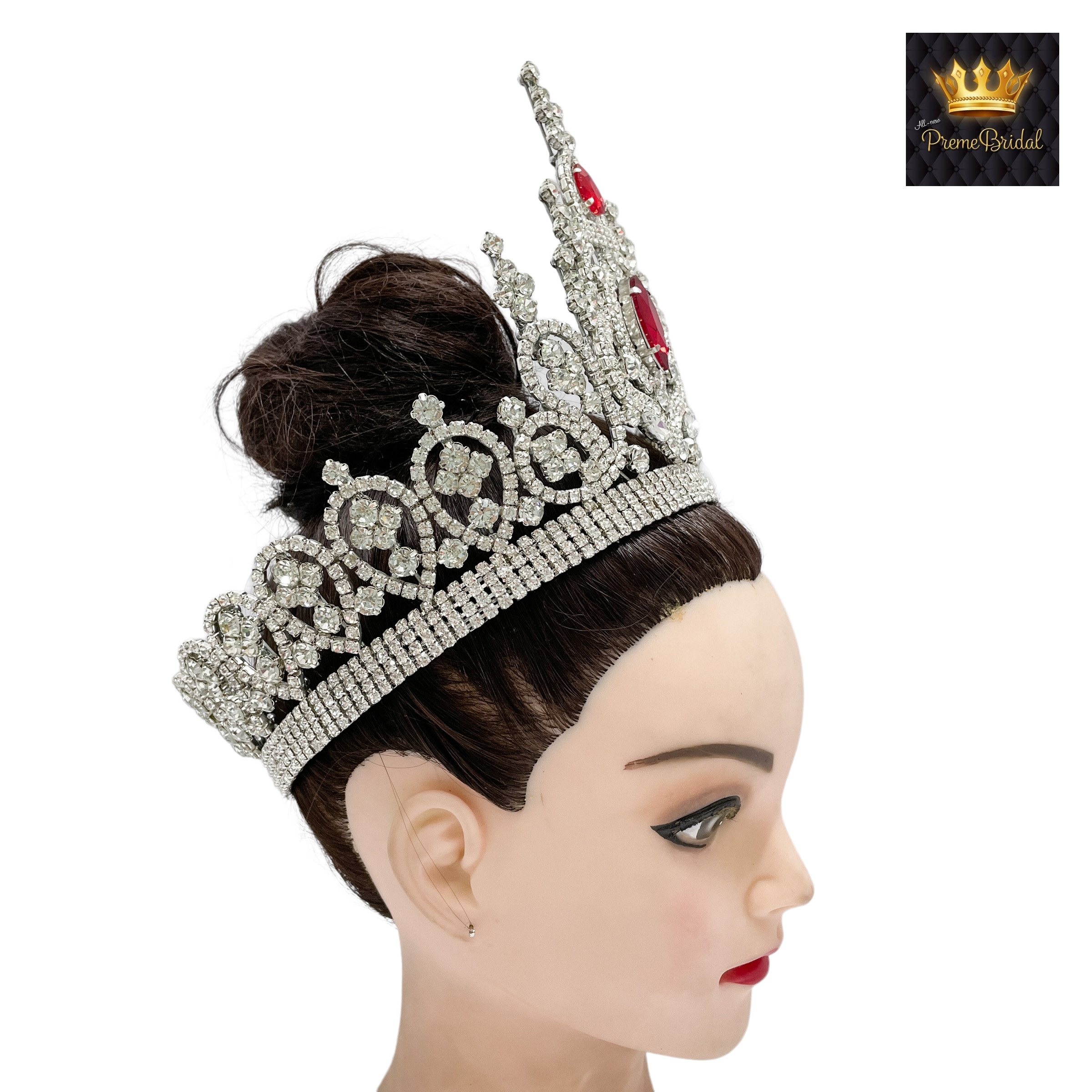 (พร้อมส่งจากไทย) มงกุฏ 107 สีแดง มงกุฎนางงาม มงกุฎเพชร มงกุฎประกวด สินค้าพร้อมส่ง ไม่ต้องรอนาน งานพรีเมี่ยม