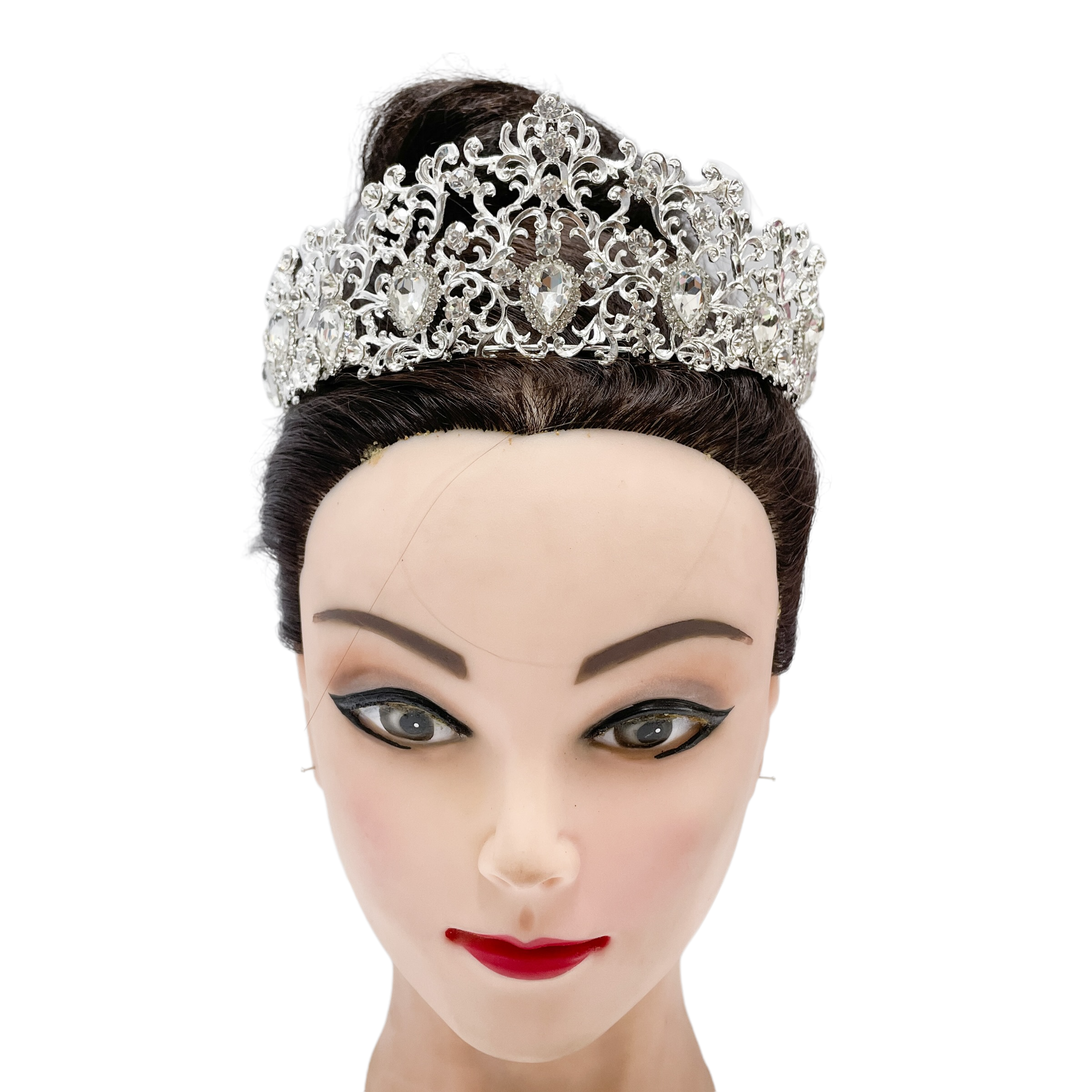 (พร้อมส่ง) เทียร่า 006 สีเงิน มงกุฎนางงาม มงกุฎเจ้าหญิง งานสวย ปราณีต QCเพชรทุกเม็ด สินค้าพร้อมส่งจากไทย