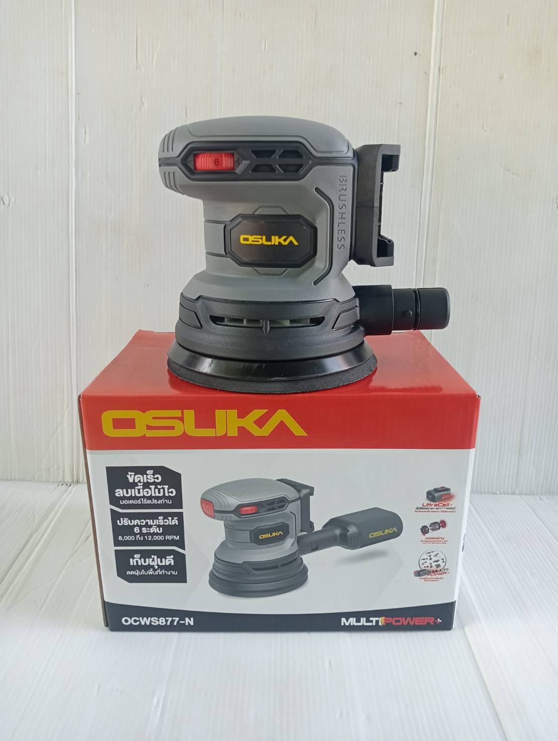 เครื่องขัดกระดาษทรายไร้สาย OCWS877-N (เฉพาะตัวเครื่อง) OSUKA