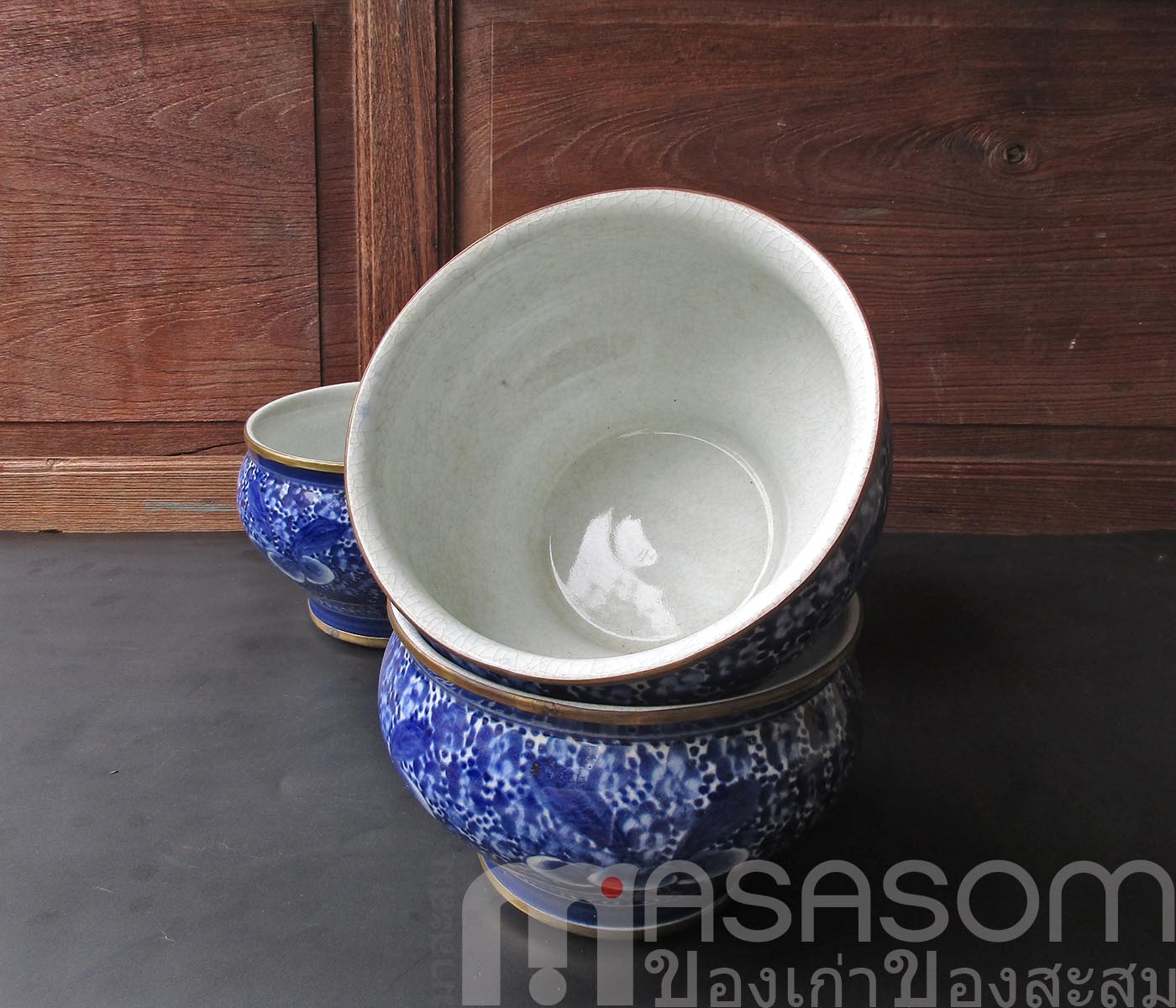 กระโถนลายครามจีนของเก่า