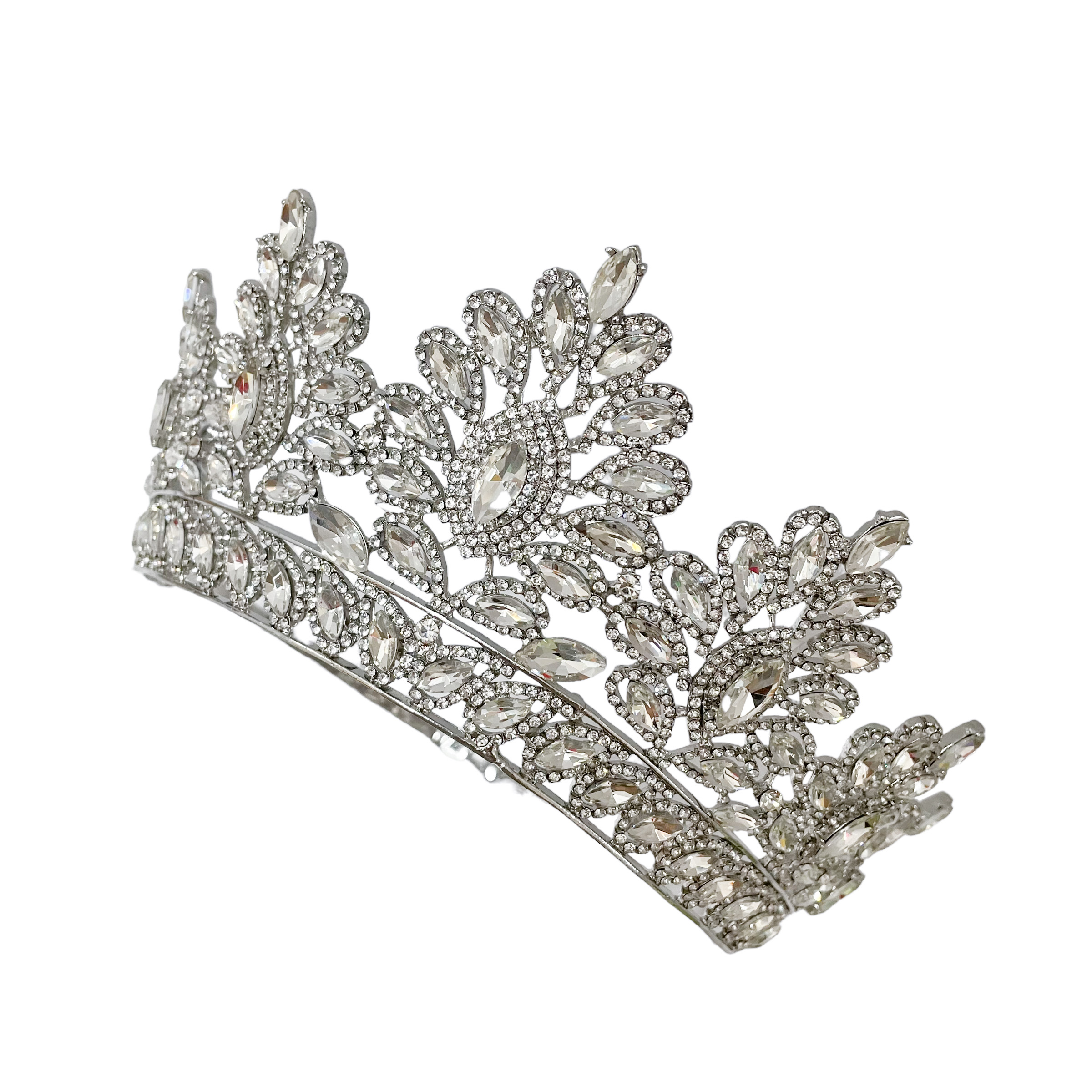 (พร้อมส่งจากไทย) มงกุฏ 095 สีเงิน มงกุฎนางงาม มงกุฎเพชร มงกุฎประกวด สินค้าพร้อมส่ง ไม่ต้องรอนาน งานพรีเมี่ยม