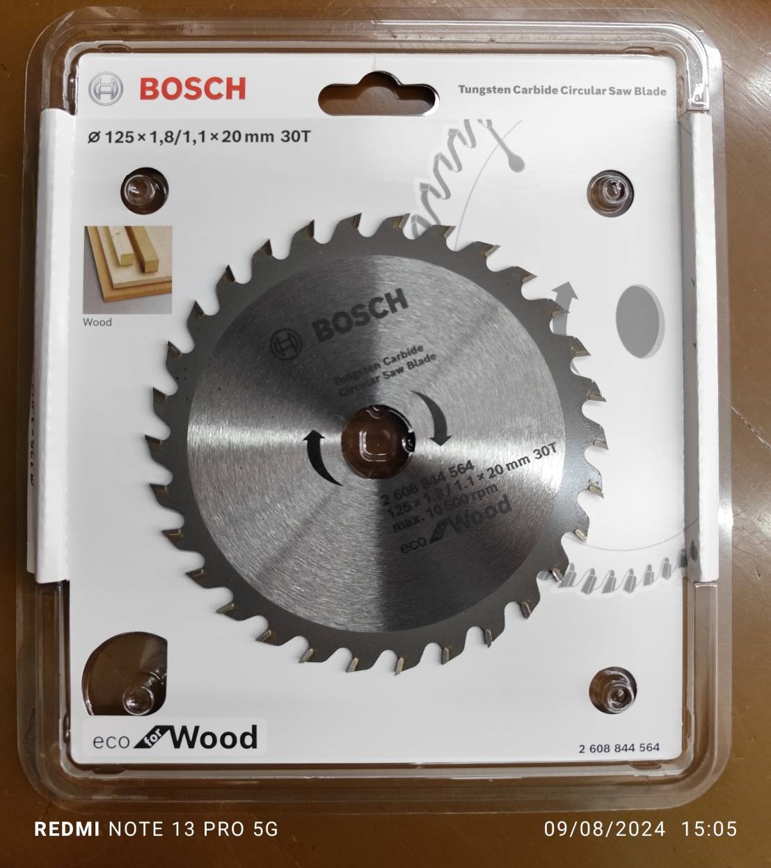 ใบเลื่อยวงเดือน ตัดไม้ 125มม. 30 ฟัน BOSCH 2608844564