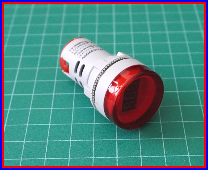 1xAD16-22DSV ดิจิตอลเอซีโวลต์มิเตอร์ 60-500 VAC สีแดง