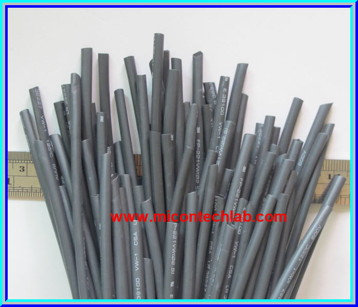 1x ท่อหด ยี่ห้อ 3M ขนาด 2.5 มม. ยาว 1 เมตร สีดำ