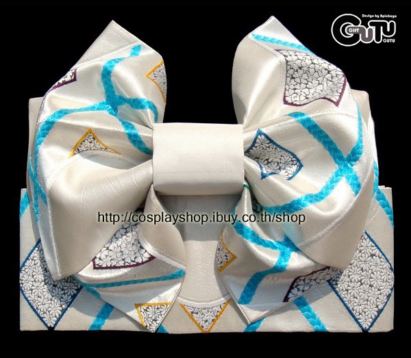 Set. กิโมโนสีม่วงลายดอกไม้+โอบิ ผู้หญิง03