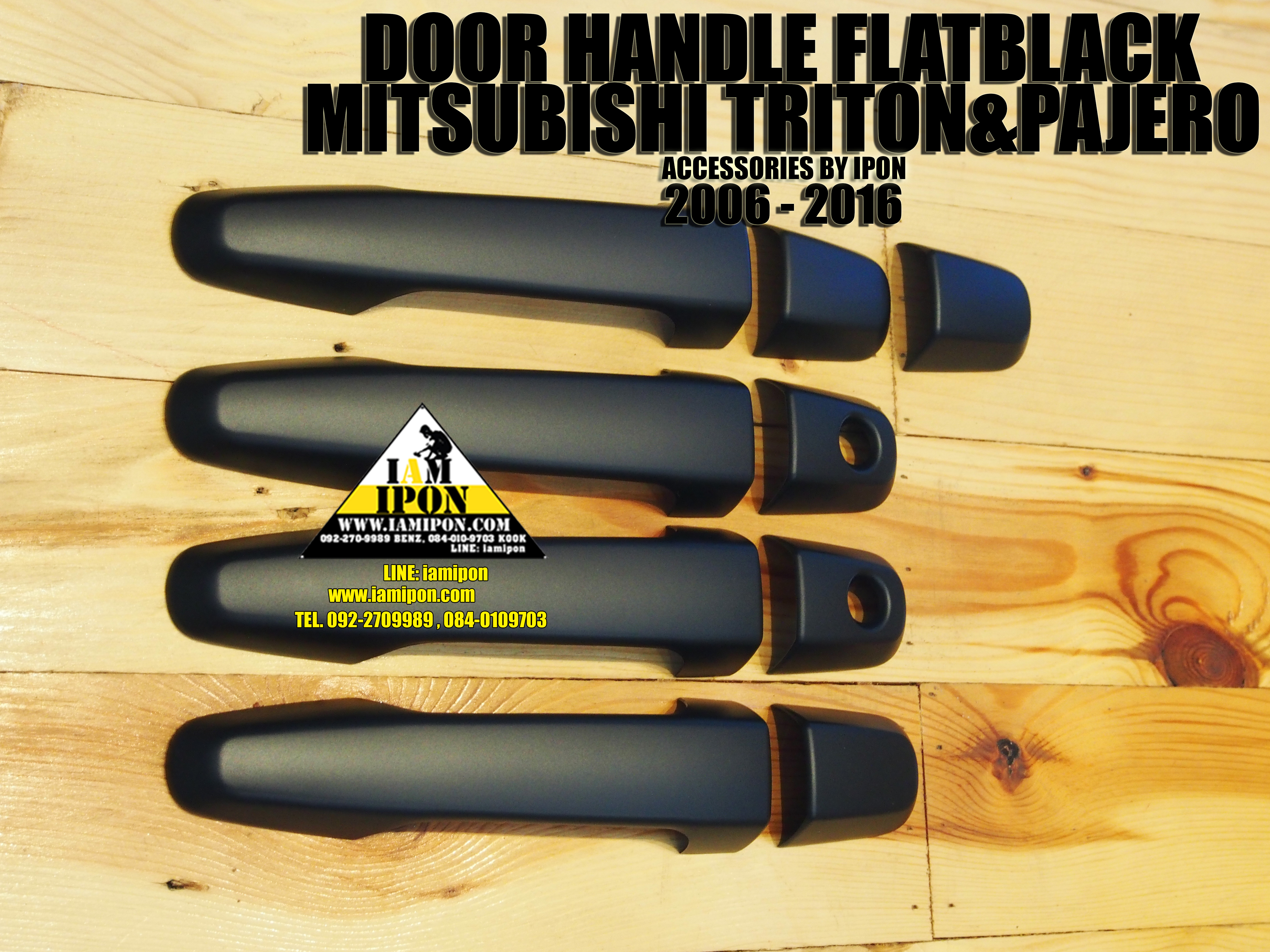 DOOR HANDLE MITSUBISHI PAJEROSPORT 2009-2012 FLATBLACK ครอบมือจับดำด้านมิสซูบิชิ ปาเจโร่สปอร์ต 2009-2012