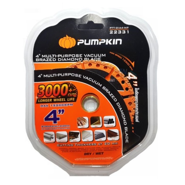 ใบเพชรตัดเหล็ก4" PTT-DIA4-MP PUMPKIN #22331