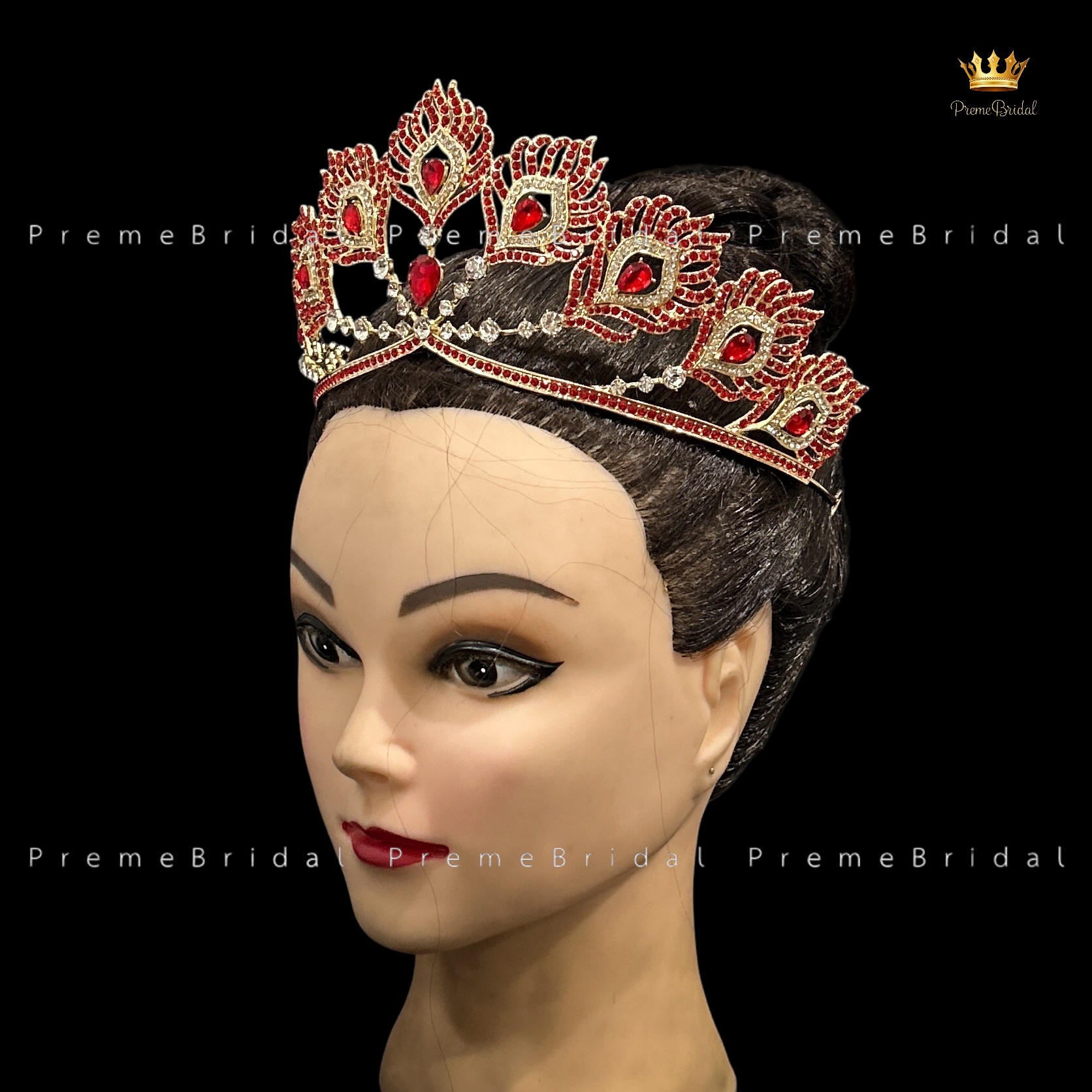 (พร้อมส่ง) เทียร่า 445 มงกุฎครึ่งหัว รูปขนนกฟีนิกซ์ สวย ปราณีต QCเพชรทุกเม็ด สินค้าพร้อมส่งจากไทย