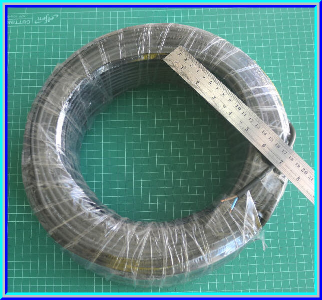 1x สายไฟ VCT ขนาด 2x0.5 ตร.มม. ยาว 1 เมตร สีดำ