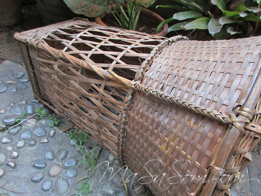 ตะกร้าไม้ไผ่สานของชาวเขา TK3