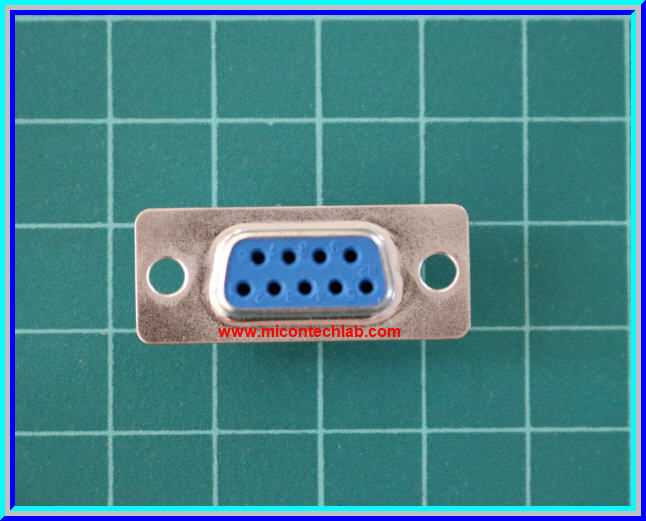 1x Female DB9 9 Pins RS232 Connector Solder Type