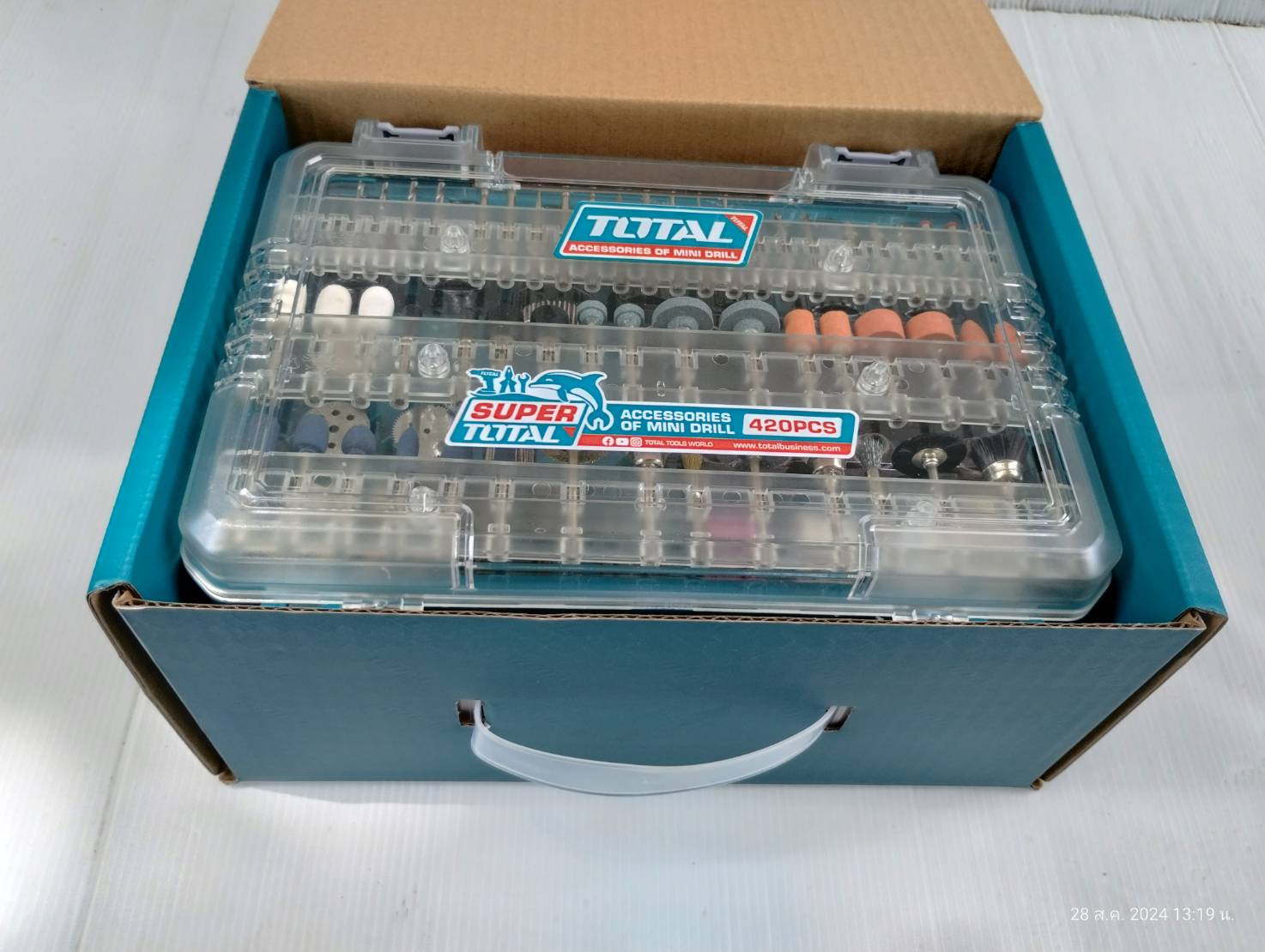 ชุดดอกสว่าน+ดอกไขควง+ชุดอุปกรณ์เจียร 3 กล่อง 509ชิ้น TOS230331 TOTAL