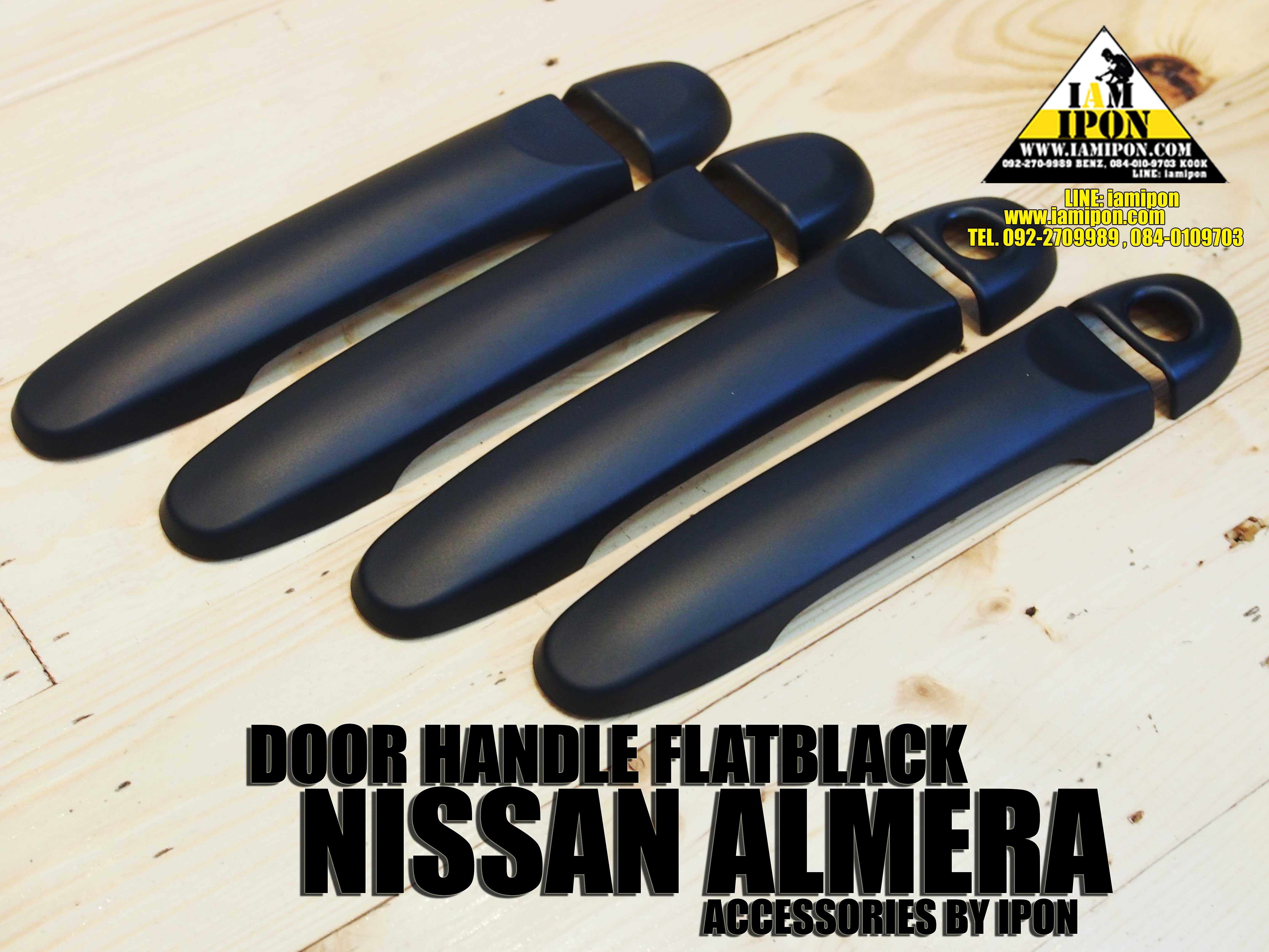 DOOR HANDLE FLATBLACK NISSAN ALMERA ครอบมือจับนิสสันอัลเมร่าดำด้าน