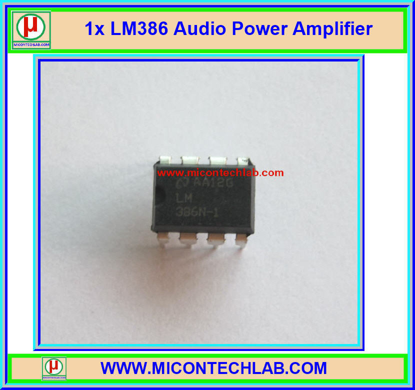 1x LM386 Audio Power Amplifier 325mW 4-12V LM386N-1 IC Chip