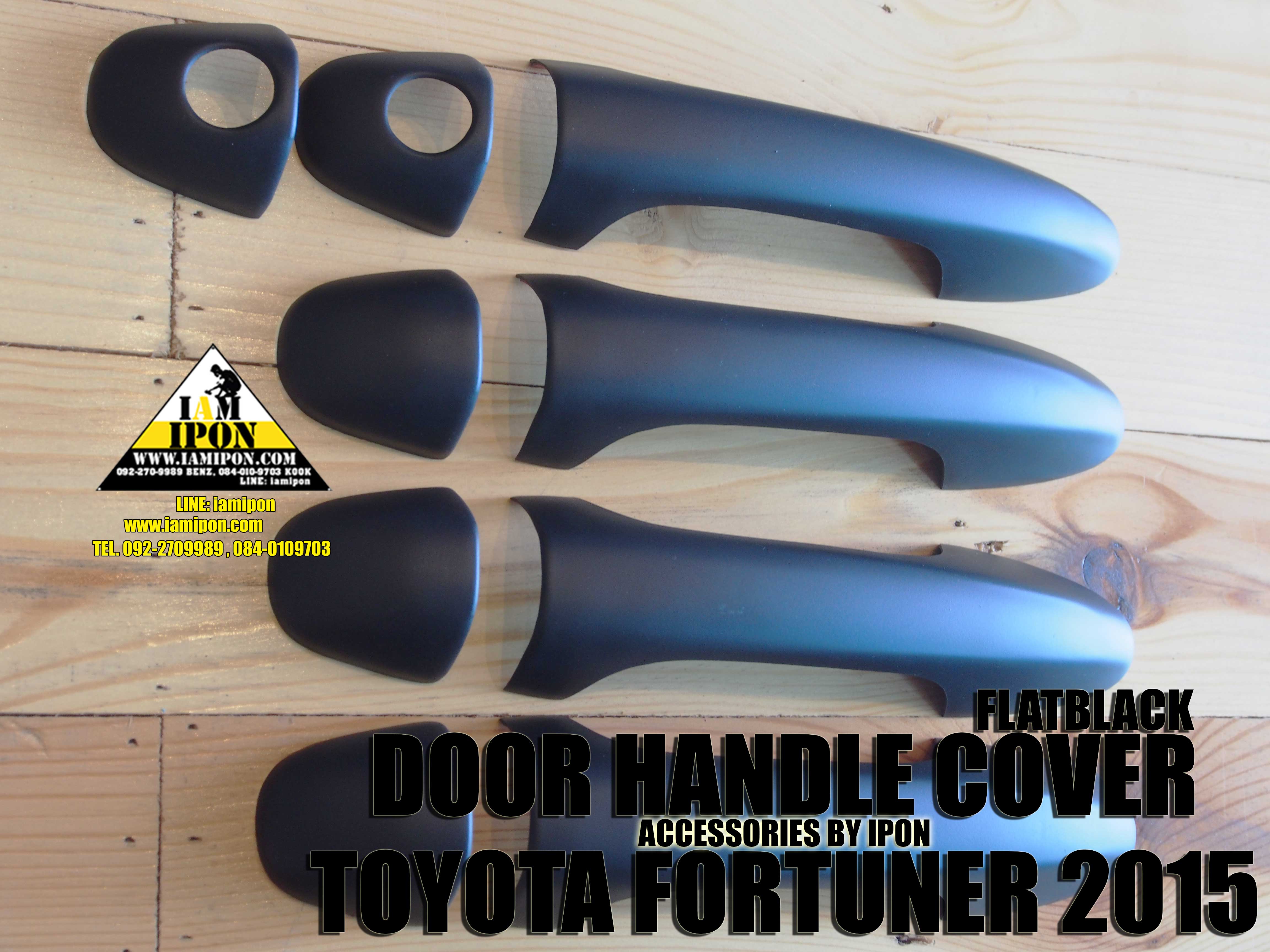 DOOR HANDLE TOYOTA FORTUNER 2015 FLATBLACK ครอบมือจับดำด้านโตโยต้าฟอร์จูนเนอร์ 2015