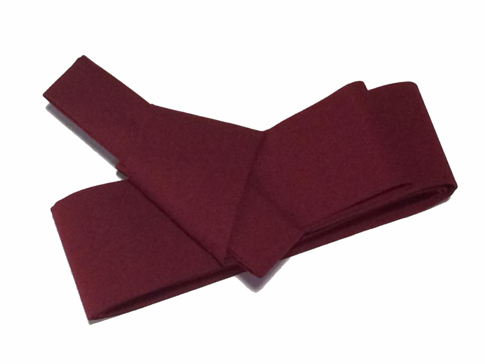 โอบิสำเร็จชาย สีน้ำตาลแดงเข้ม