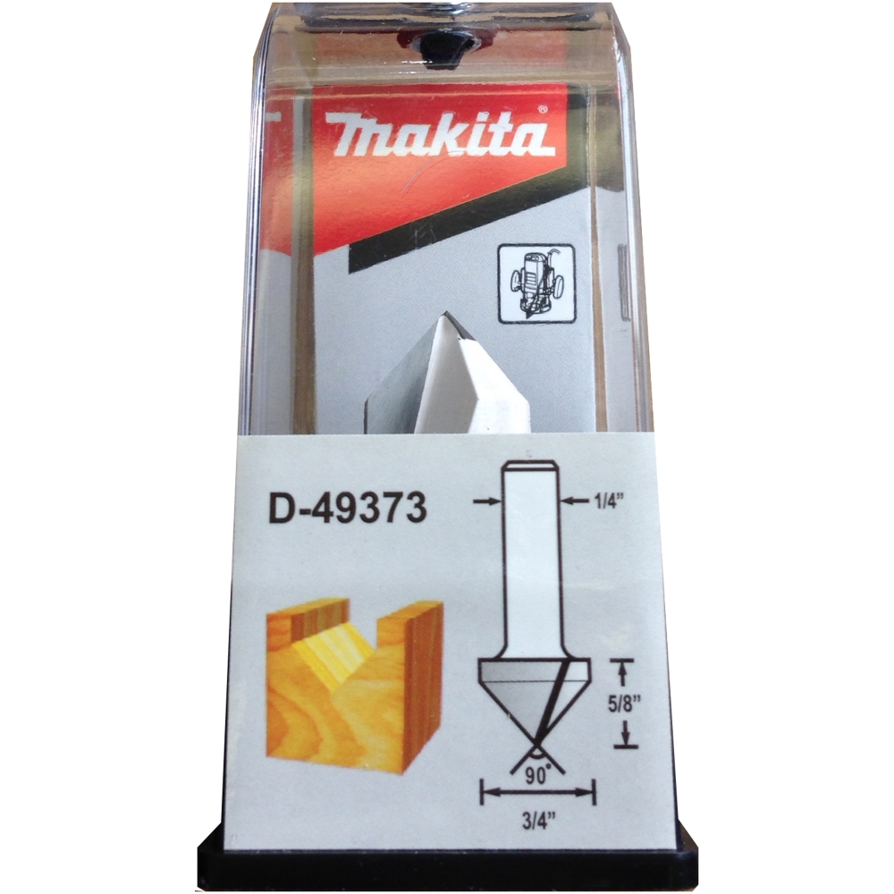 ดอกทริมเมอร์ V Groove Bit 1/4″ MAKITA D-49373