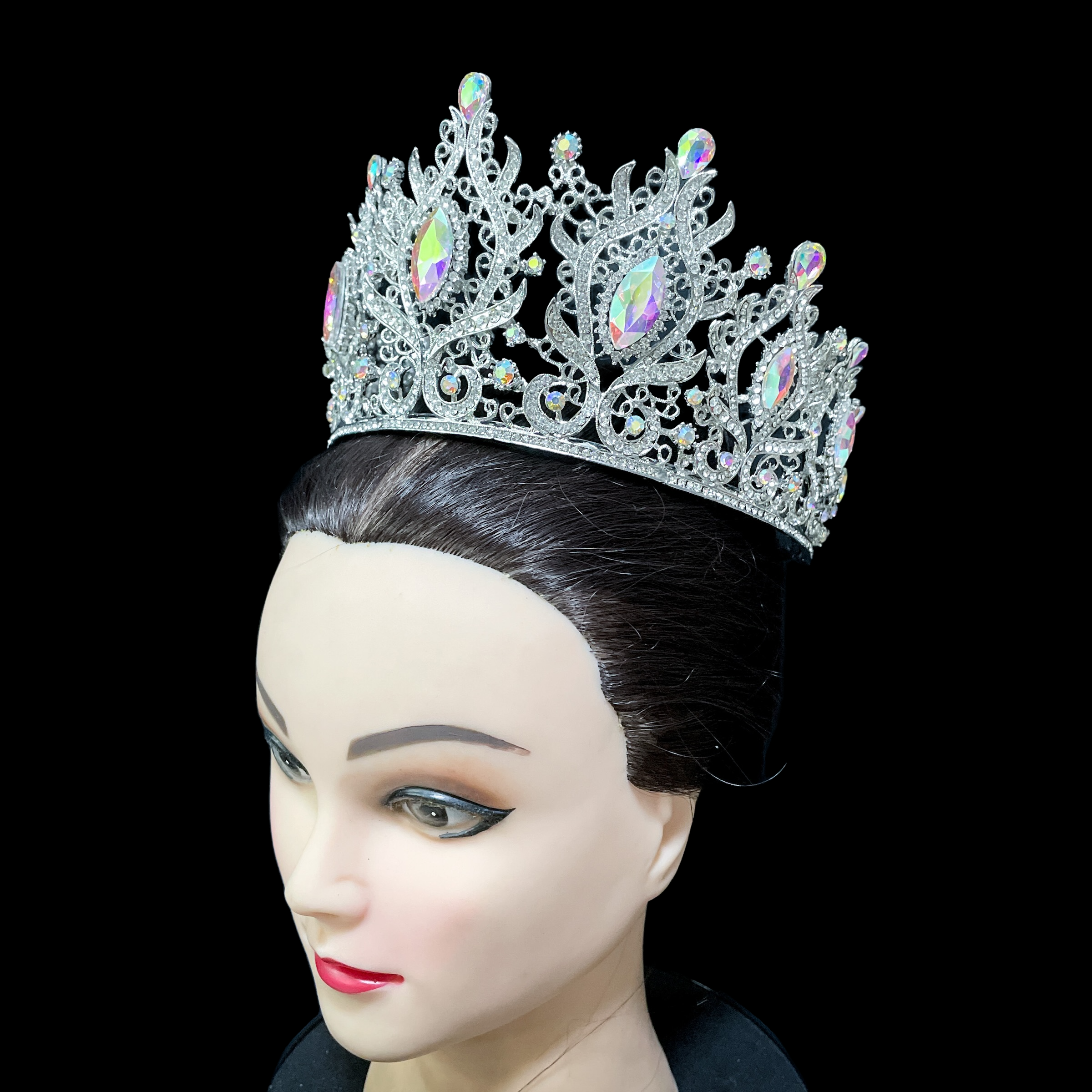 (พร้อมส่งจากไทย) มงกุฏ 096 สีรุ้ง มงกุฎนางงาม มงกุฎเพชร มงกุฎประกวด สินค้าพร้อมส่ง ไม่ต้องรอนาน งานพรีเมี่ยม