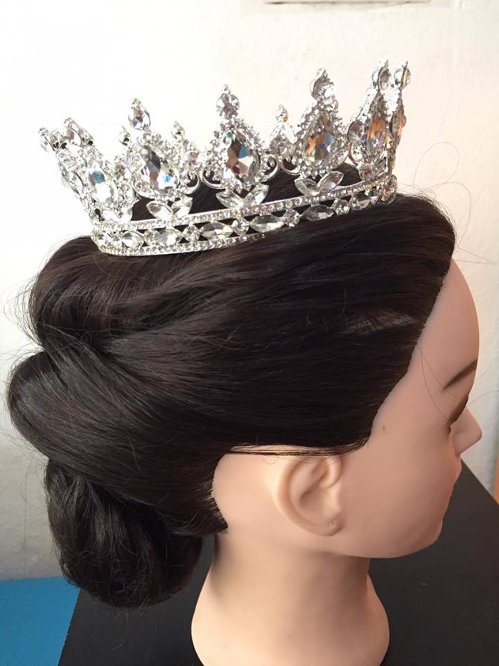 (พร้อมส่ง) มงกุฎ 018-สีส้มเรือนทอง