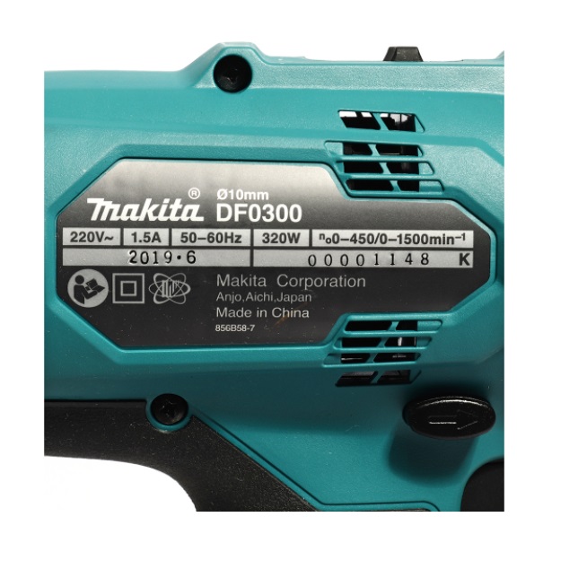 MAKITA DF0300 สว่าน 3/8″ (10 มิล) 320 วัตต์ หัวมือบิด ซ้ายขวา ปรับรอบได้