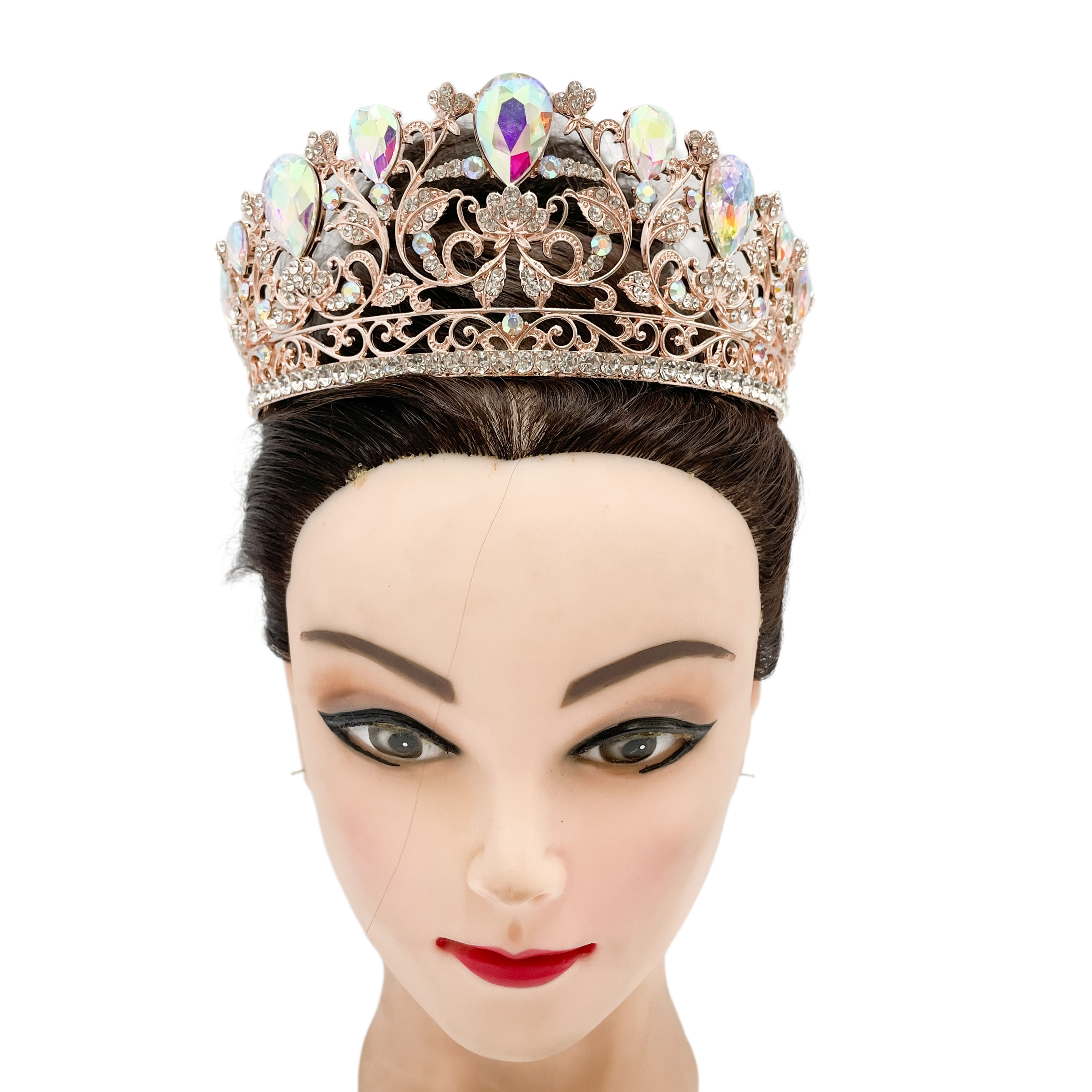 (พร้อมส่ง) เทียร่า 351 สีโรสโกลด์ งานสวย ปราณีต QCเพชรทุกเม็ด สินค้าพร้อมส่งจากไทย