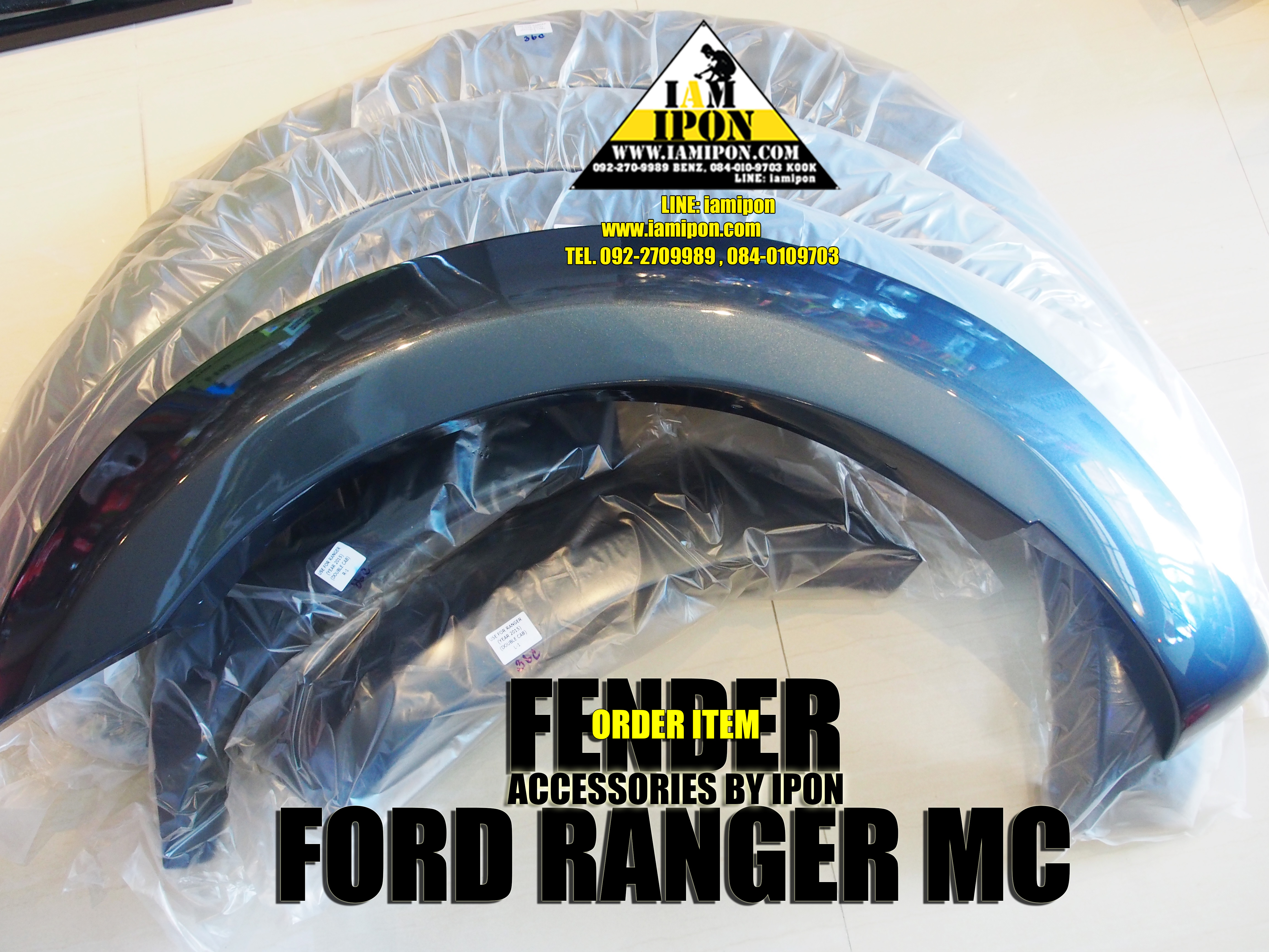 FENDER GRAYBLACK 36C FORD RANGER MC โปร่งล้อเทาดำฟอร์ดเรนเจอร์ MC ( ตามตัวรถ )