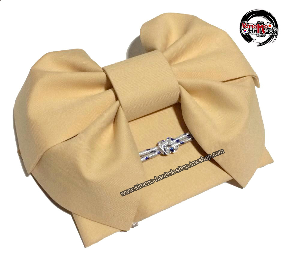 โอบิสำเร็จทรงโบว์(ผู้หญิง)สีครีม