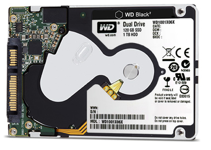 WD1001X06XDTL Harddisk WDC HDD 1TB+SSD 120 GB READ UP TO 350MB/S WRIE UP TO 140 MB/S SATA3 (6Gb/s) 2.5" 5Y