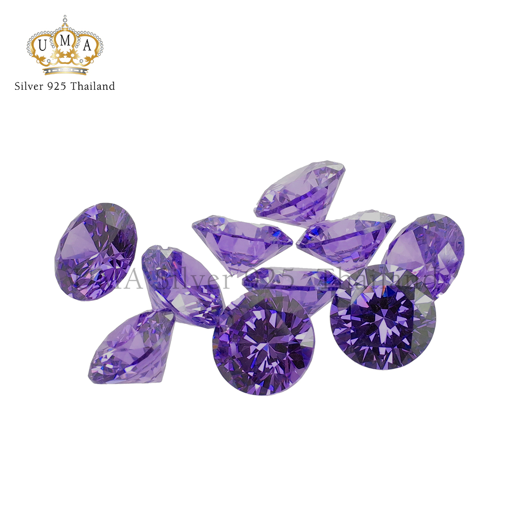 เพชรCZ 6A ทรงกลม อเมทิสต์ สีม่วงเข้ม (Amethyst Dark ROUND CZ) - Size 1.80mm - 1แพ็ค - 1000เม็ด