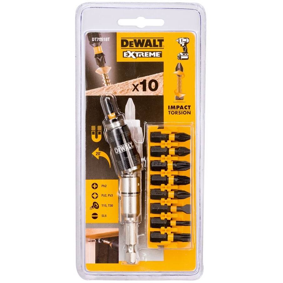 ชุดดอกไขควง10ชิ้น DT70518T DEWALT
