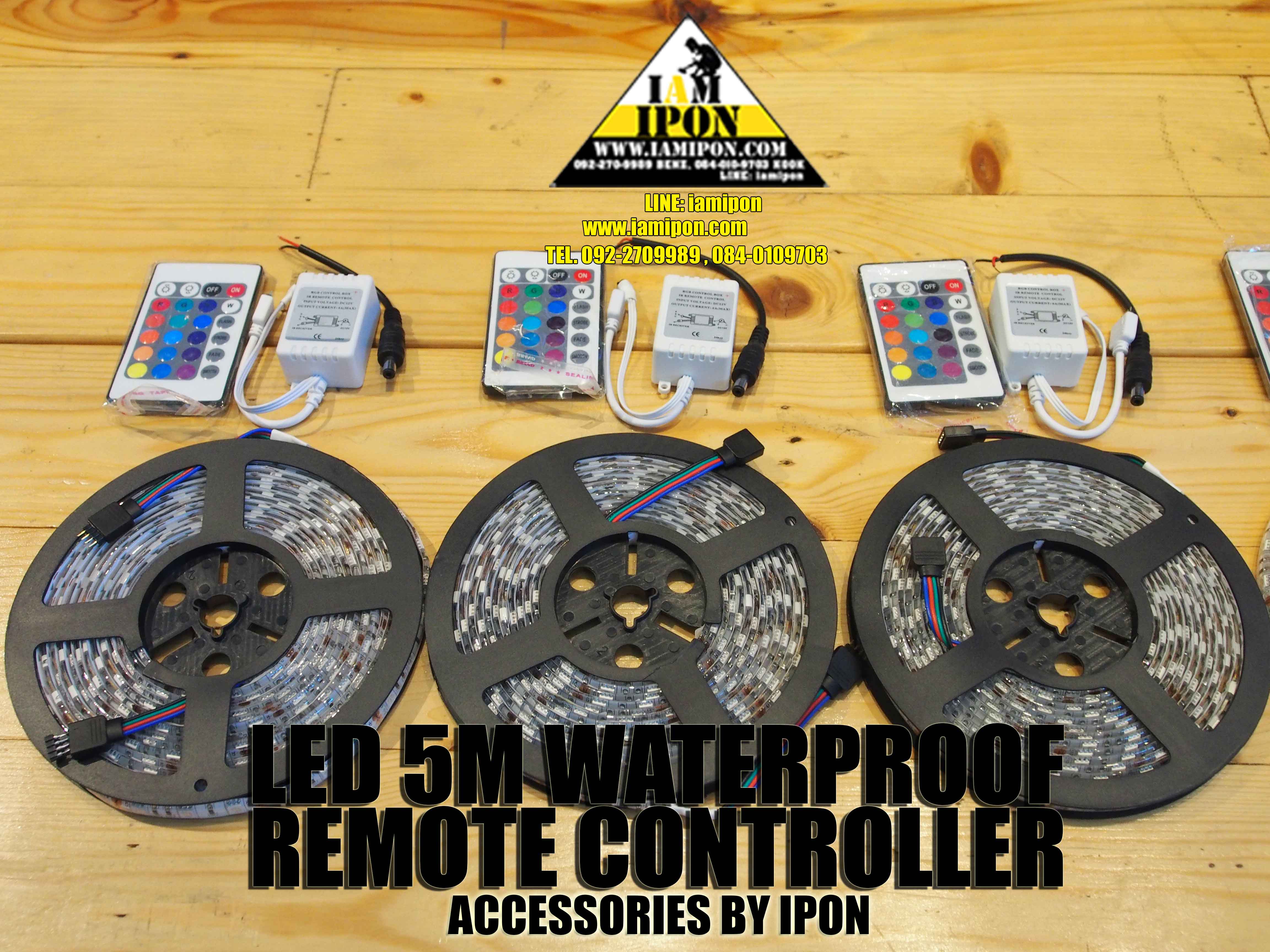 LED 5M WATERPROOF REMOTE CONTROLLER ไฟเส้น 5M กันน้ำ ปรับสีได้ 16 เฉด 5 step