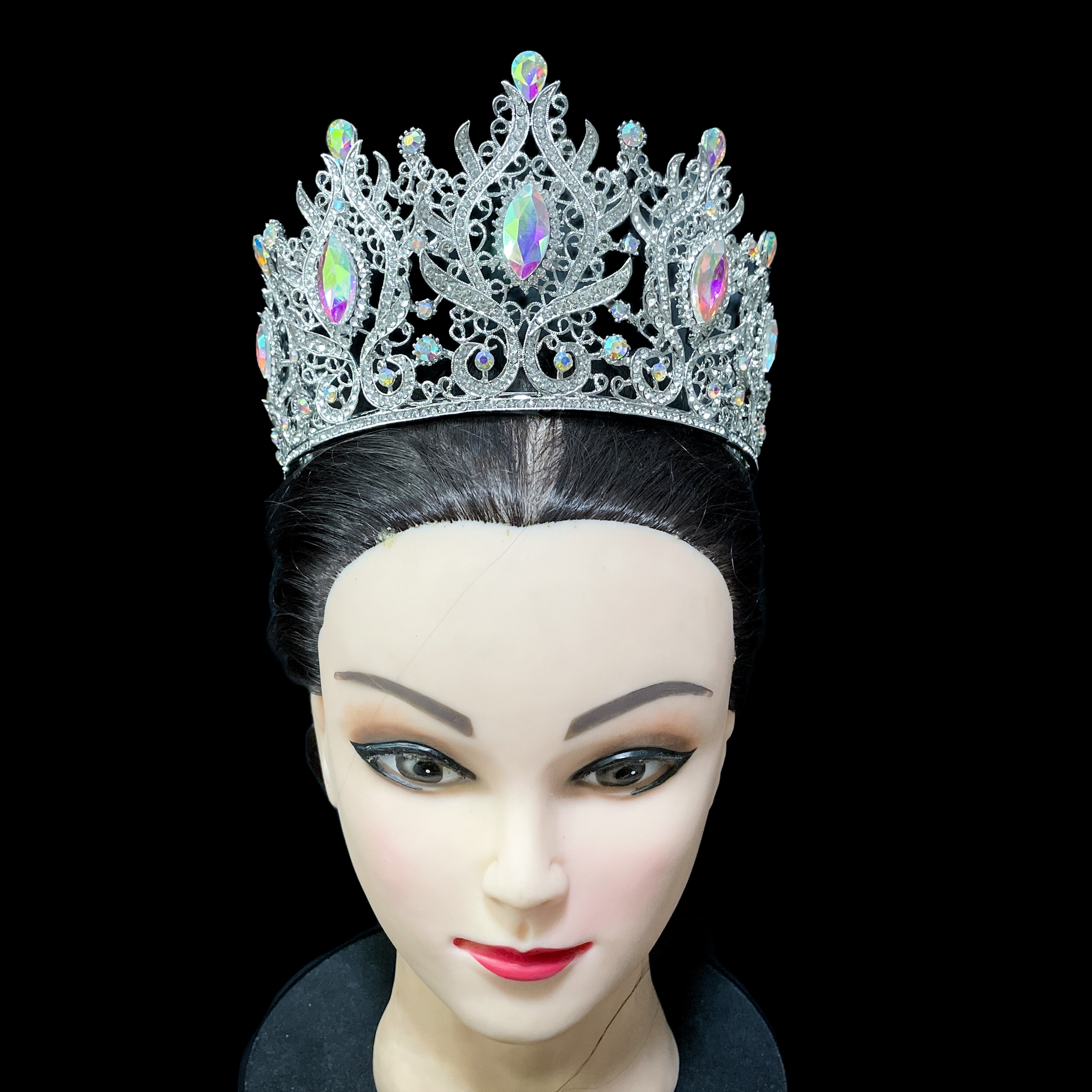 (พร้อมส่งจากไทย) มงกุฏ 096 สีรุ้ง มงกุฎนางงาม มงกุฎเพชร มงกุฎประกวด สินค้าพร้อมส่ง ไม่ต้องรอนาน งานพรีเมี่ยม