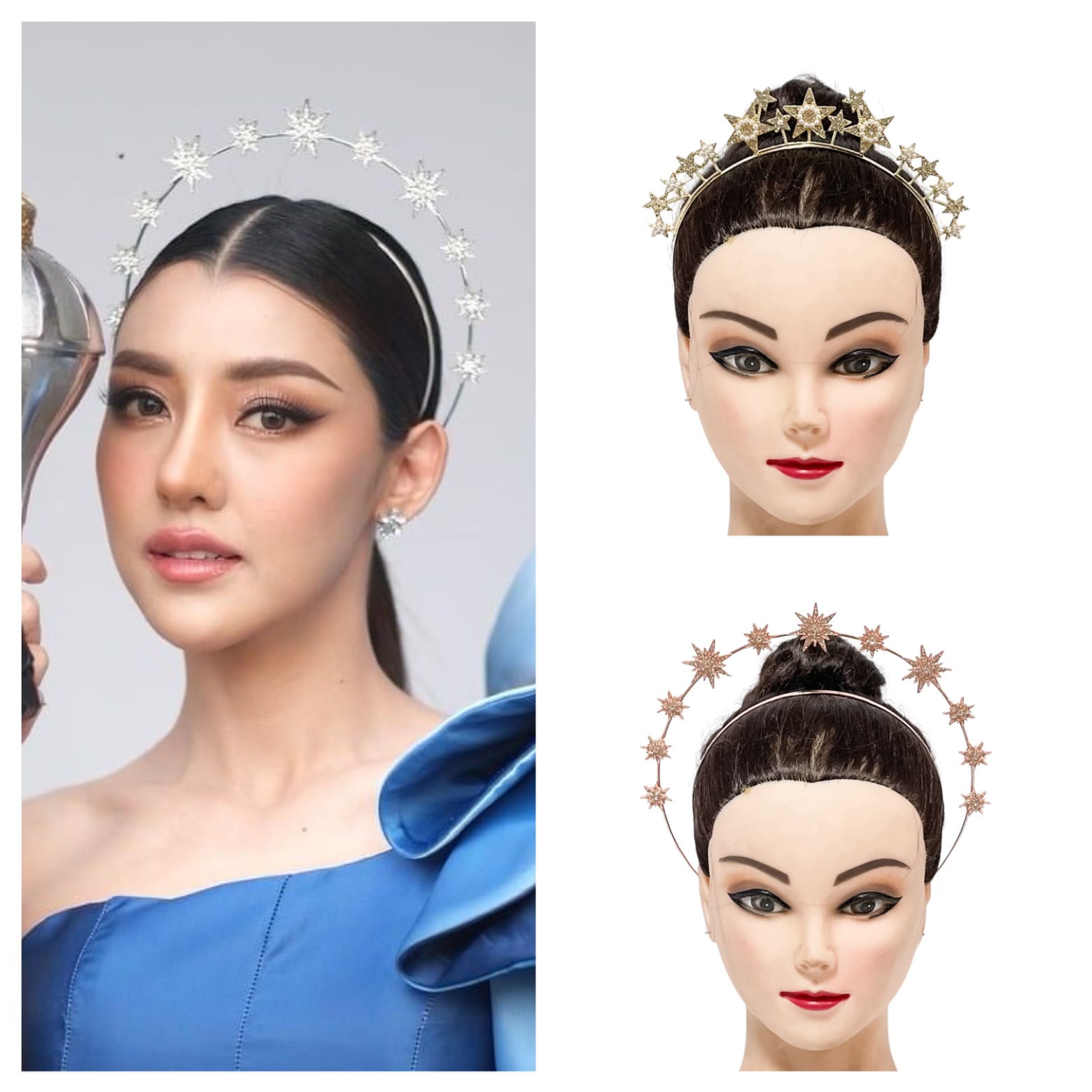 (พร้อมส่งจากไทย) ที่คาดผมดาวประดับคริสตัล สไตล์เทพธิดา เด็กใส่ได้ ใส่ได้หลายโอกาส