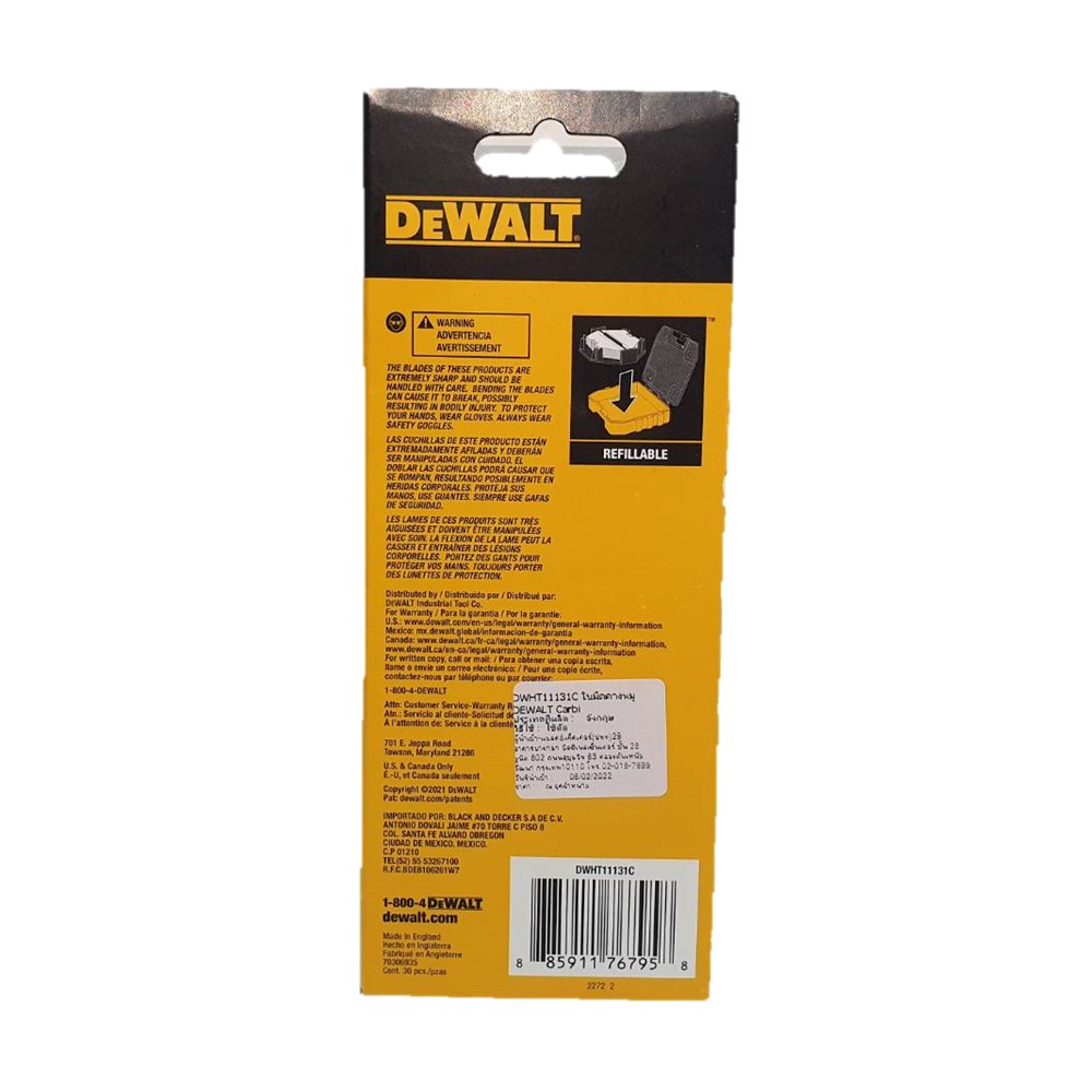 ใบมีด CARBIDE EDGE DWHT11131C DEWALT (30ใบ/กล่อง)