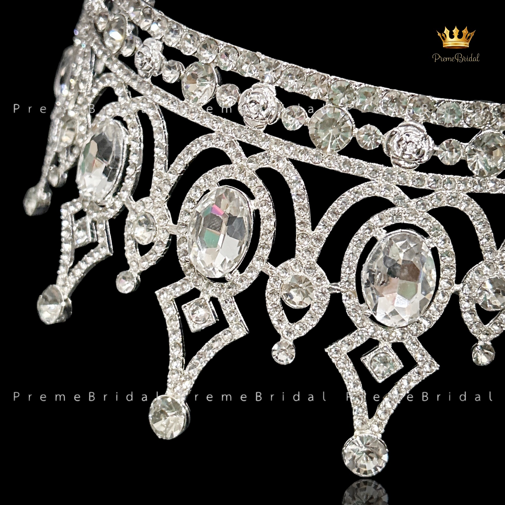 (พร้อมส่ง) เทียร่า 438 มงกุฎครึ่งหัว งานเจ้าสาว งานประกวด สวย ปราณีต QCเพชรทุกเม็ด สินค้าพร้อมส่งจากไทย