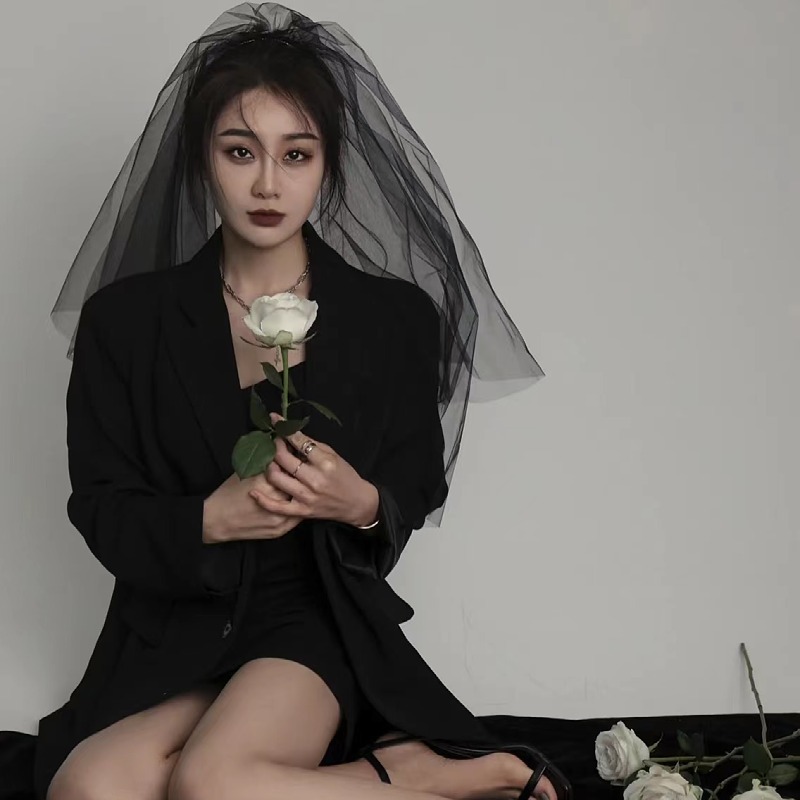 🎃🖤 เวลเจ้าสาวสีดำ BRIDAL VEIL Halloween 🖤🎃 พร้อมส่งจากไทย