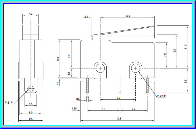 1x Micro Switch Limit Switch (ไมโครสวิตซ์ ลิมิตสวิตซ์)