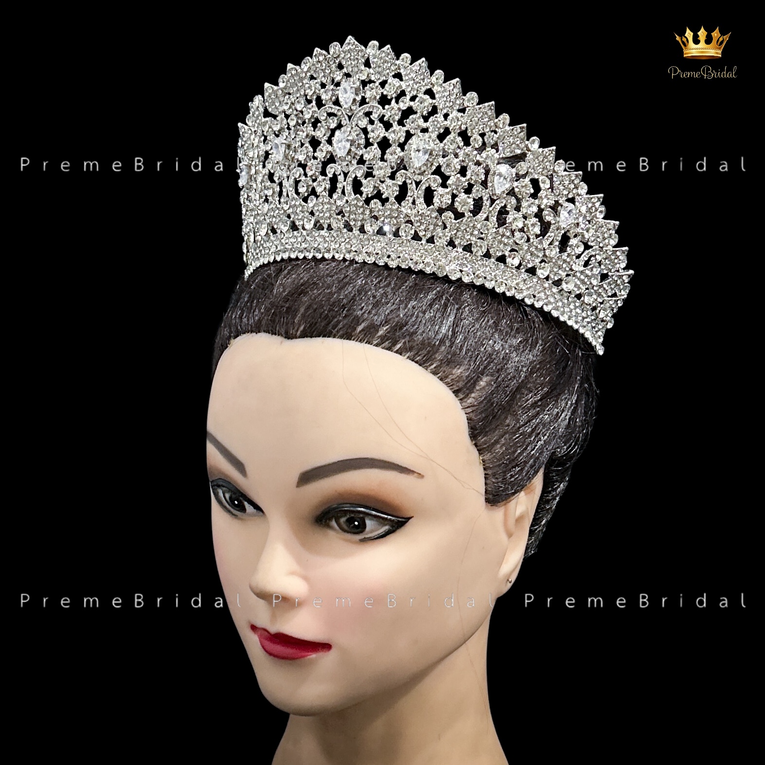 (พร้อมส่งจากไทย) มงกุฏ 140 ขนาดใหญ่ไซส์นางงาม งานสวย งานโลหะฐานกลมปรับขนาดได้ ส่งด่วน ส่งจาก จ.อุบลราชธานี