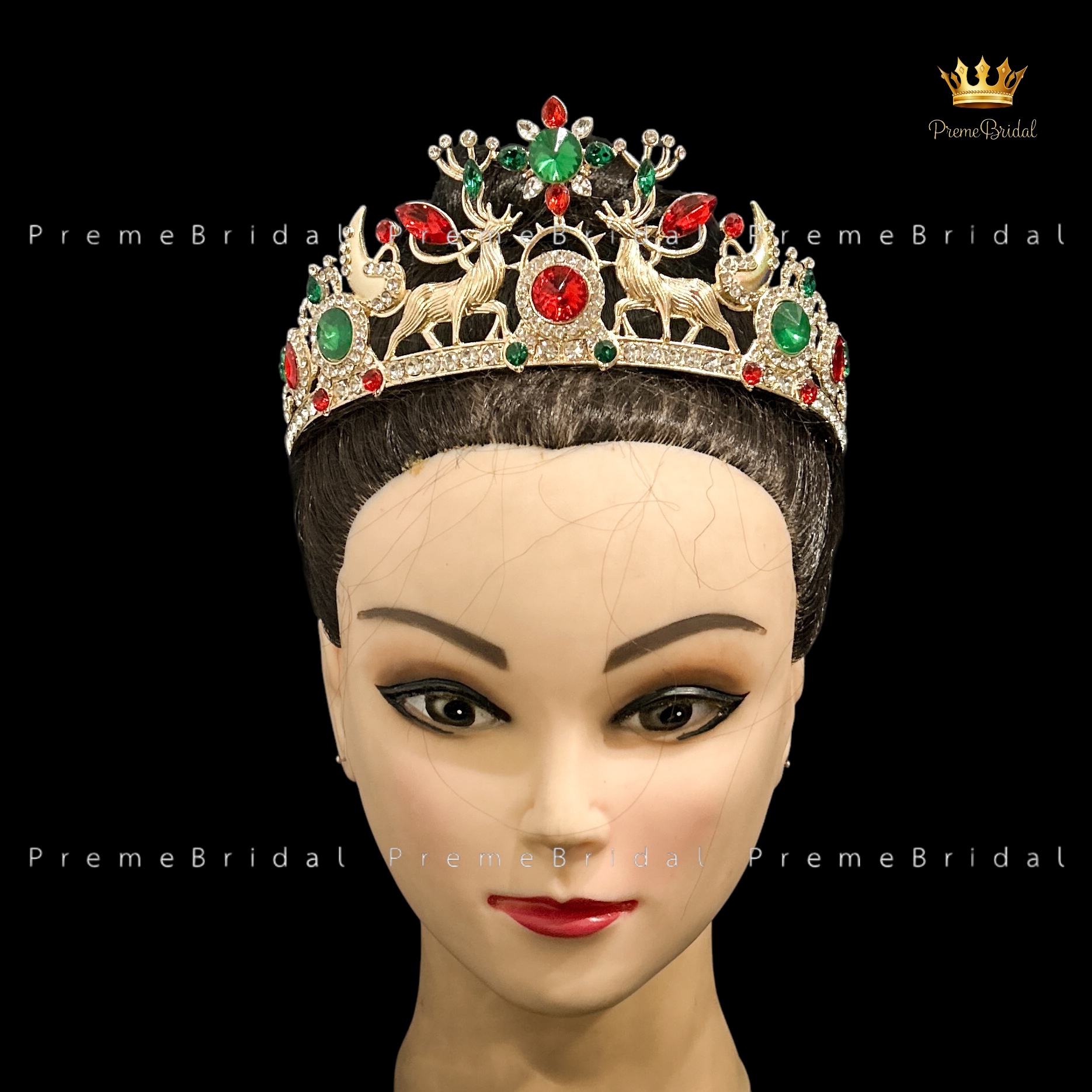 (พร้อมส่ง) มงกุฎคริสต์มาส 003 งานสวย ปราณีต QCเพชรทุกเม็ด สินค้าพร้อมส่งจากไทย