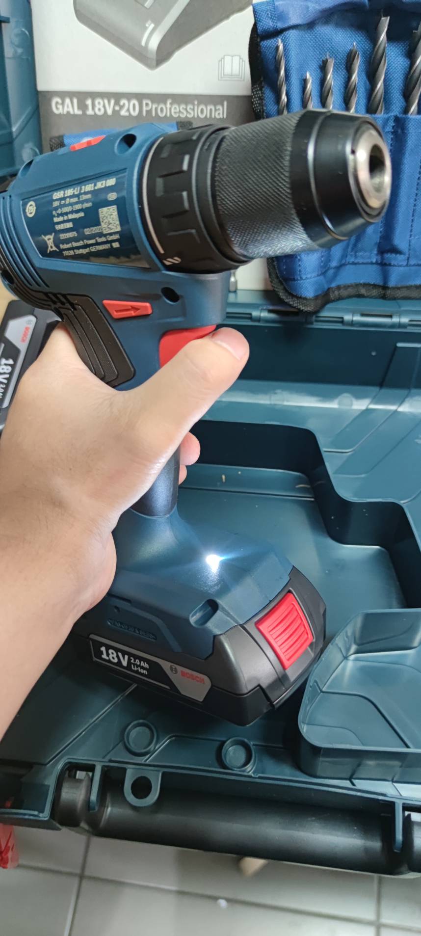 สว่านไร้สาย GSR185-LI BOSCH ชุดแบต2ก้อน