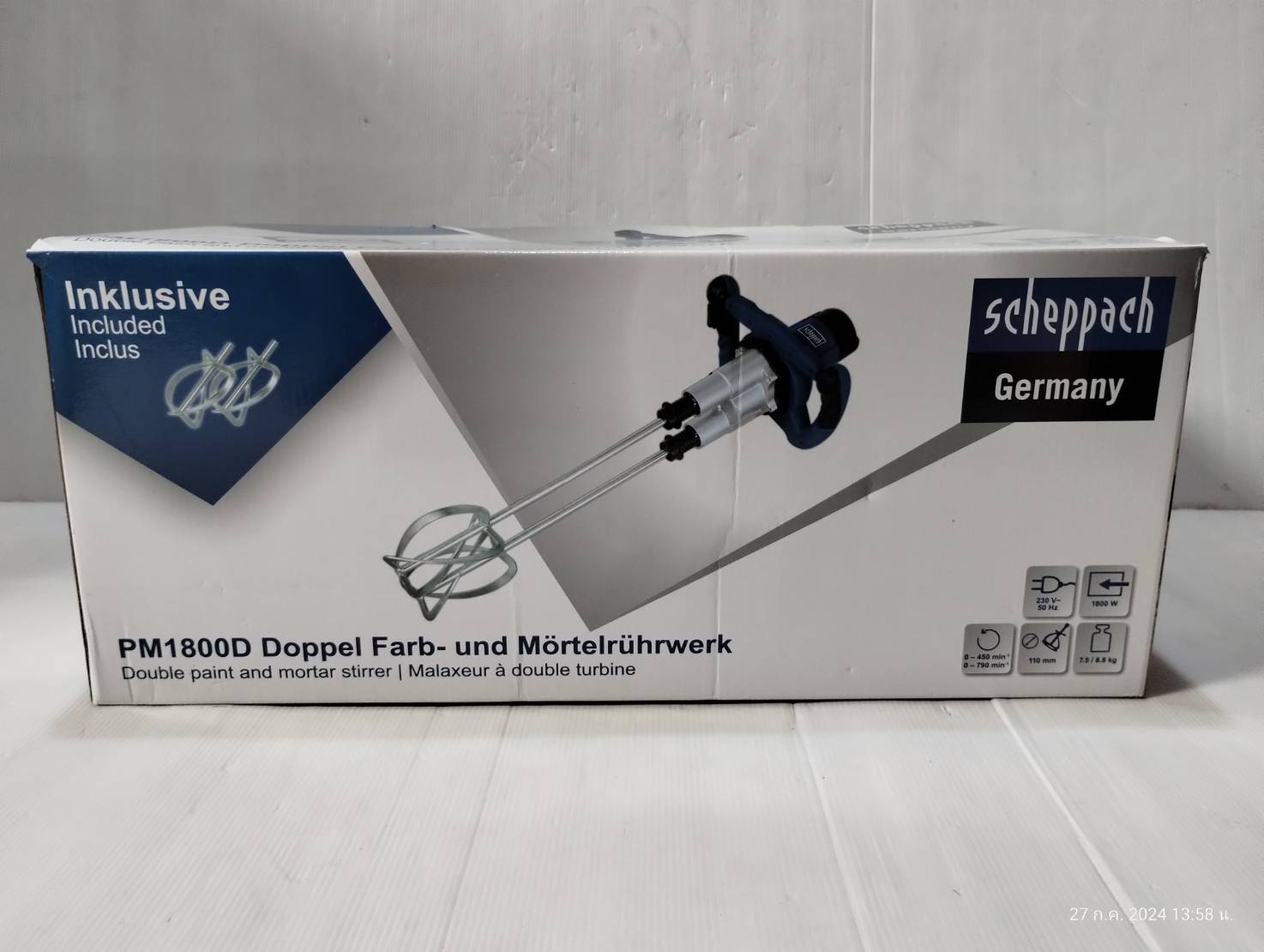 เครื่องปั่นผสมปูนซีเมนต์ PM1800D SCHEPPACH