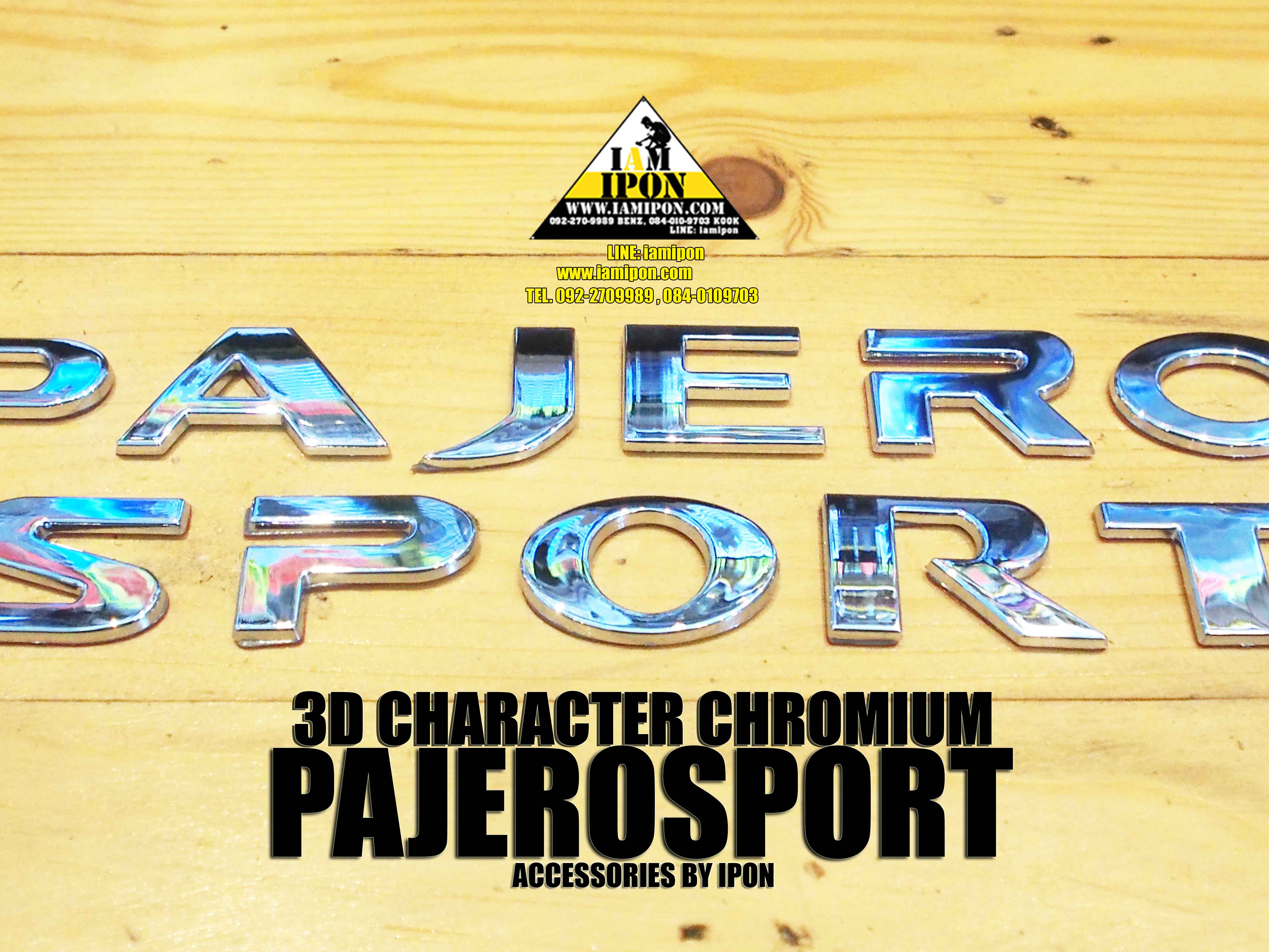 3D CHARACTER PAJERO SPORT CHROMIUM ตัวหนังสือโครเมียมปาเจโร่สปอร์ต