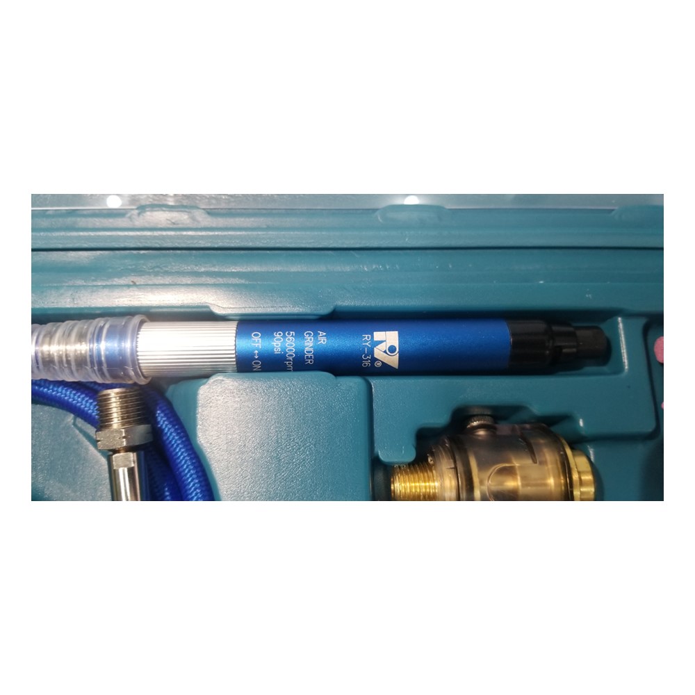 เครื่องเจียรแม่พิมพ์ลมสายอ่อนแกน 3 mm ชุด รุ่น RY-316B