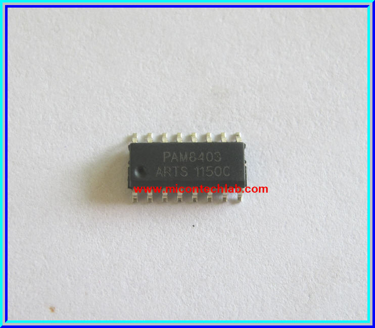 1x ไอซีขยายเสียงสเตอริโอ PAM8403 คลาส D 3W+3W (Power Amplifier)