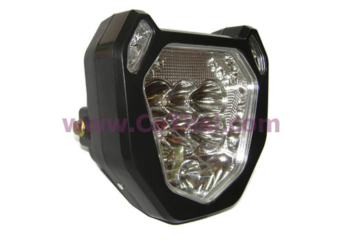 ไฟหน้ารถมอไซต์ 12-80v 6+2led ทรงหน้าแมว รถจักรยานไฟฟ้า