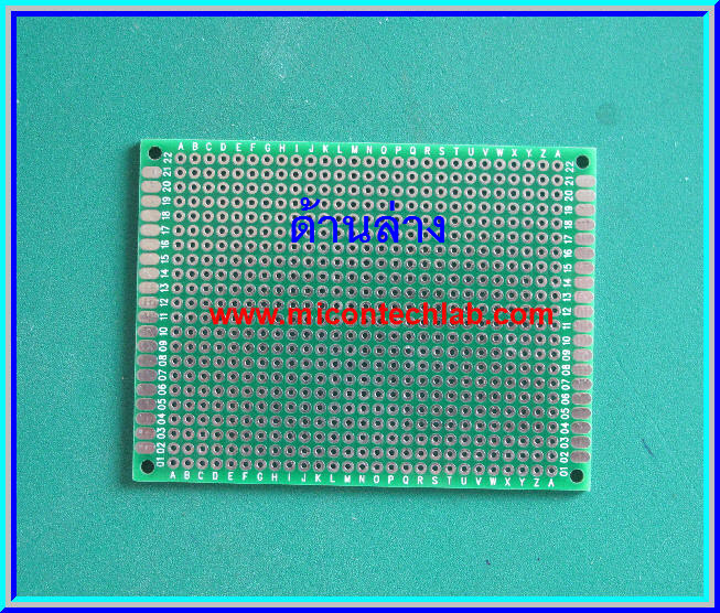 1x พีซีบีไข่ปลา 6x8 ซม. แบบ 2 หน้า FR4 (Prototype PCB)