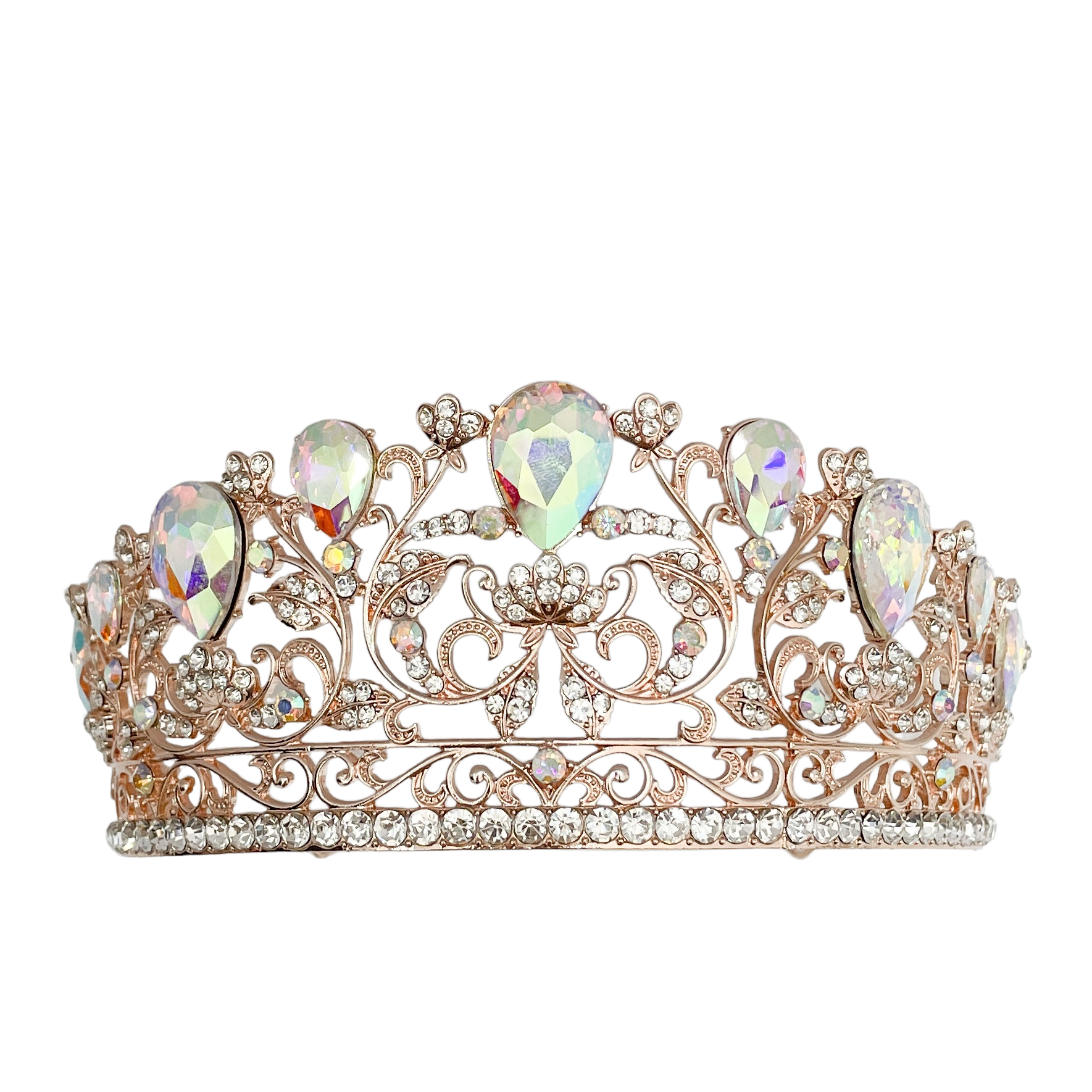 (พร้อมส่ง) เทียร่า 351 สีโรสโกลด์ งานสวย ปราณีต QCเพชรทุกเม็ด สินค้าพร้อมส่งจากไทย