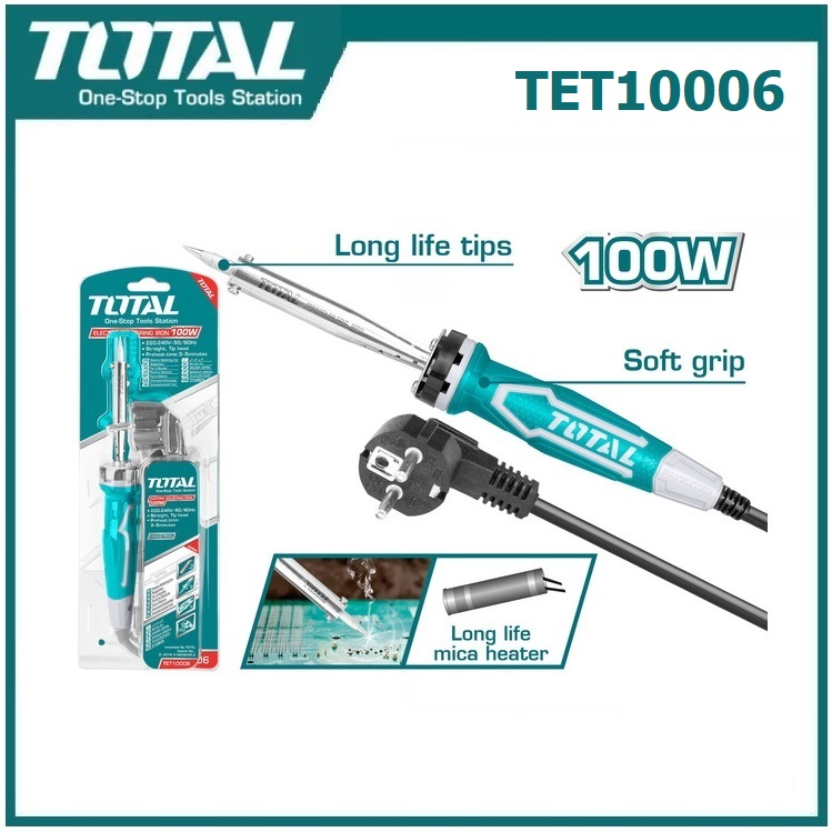 TOTAL TET10006 หัวแร้งบัดกรี 100W