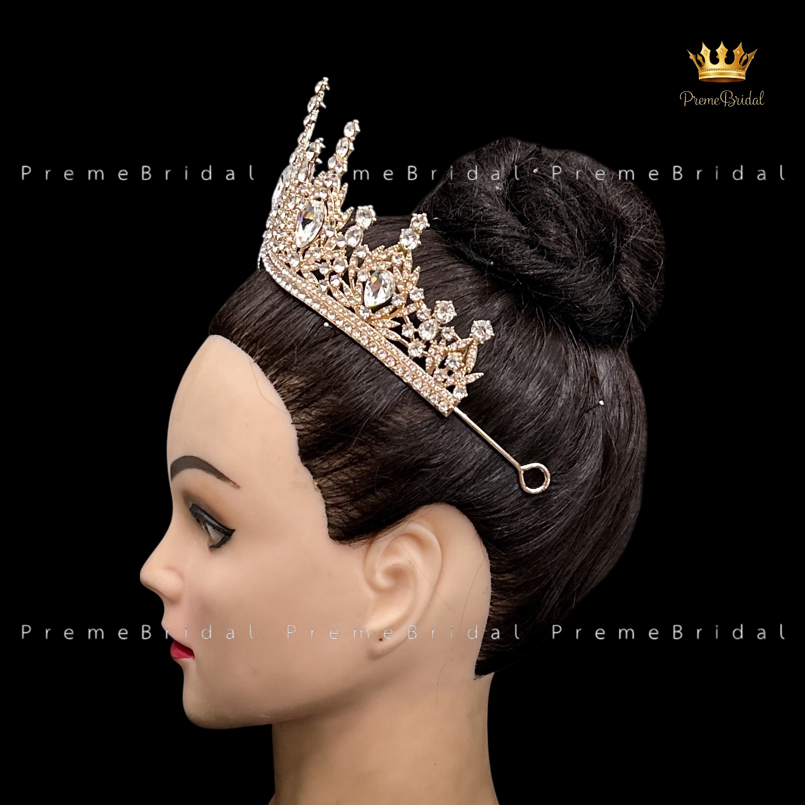 (พร้อมส่ง) เทียร่า 457 สีทอง มงกุฎครึ่งหัว นางงาม งานสวย ปราณีต QCเพชรทุกเม็ด สินค้าพร้อมส่งจากไทย ไม่ต้องรอจีน